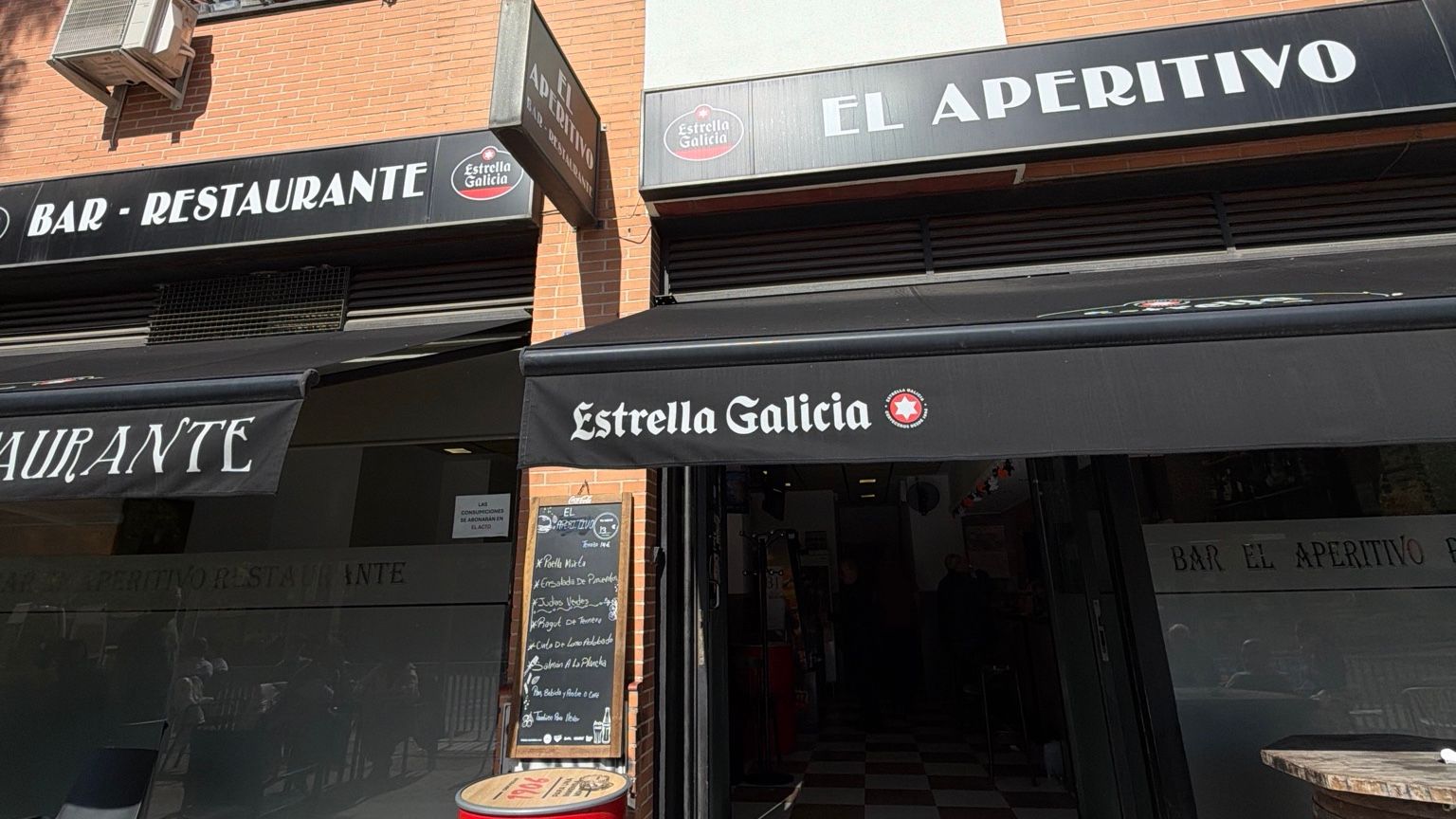 Bar El Aperitivo — cocina española tradicional — menú del día
