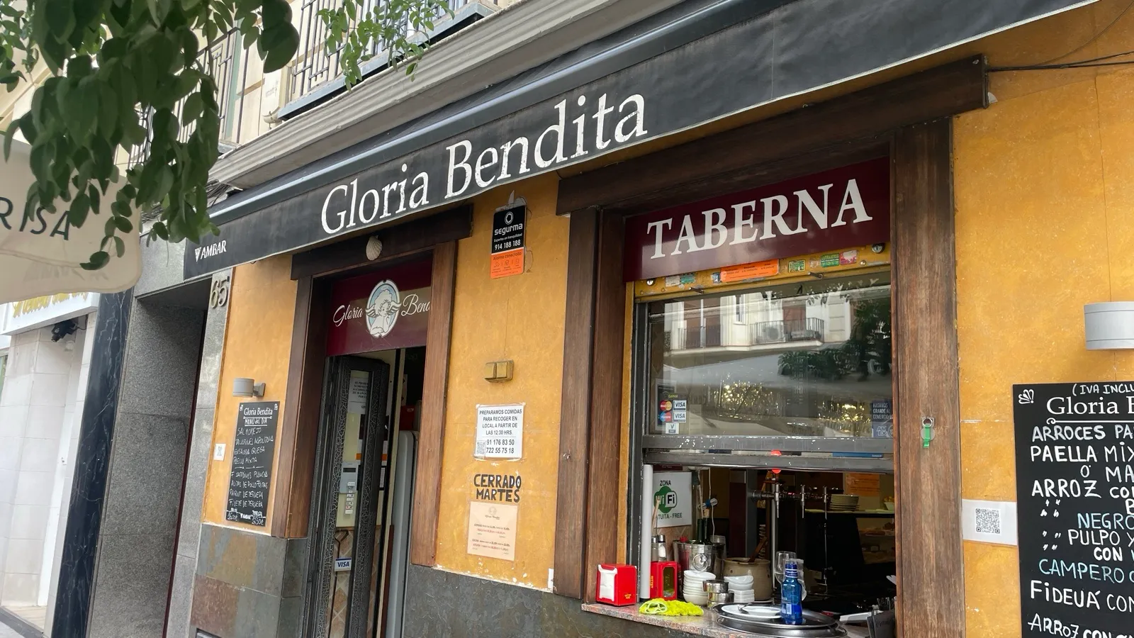 Taberna Gloria Bendita — cocina española tradicional — menú del día