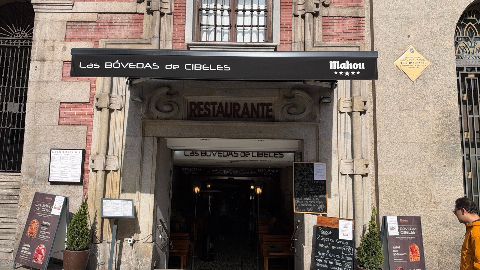 Las Bóvedas de Cibeles — cocina española tradicional — menú del día